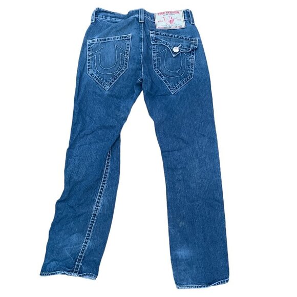 Vintage True Religion Jeans Size 29 MARCO BIG T UNIQUE Blue - Picture 5 of 9